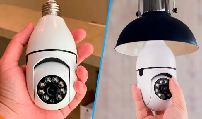 Identify if light bulb has a camera