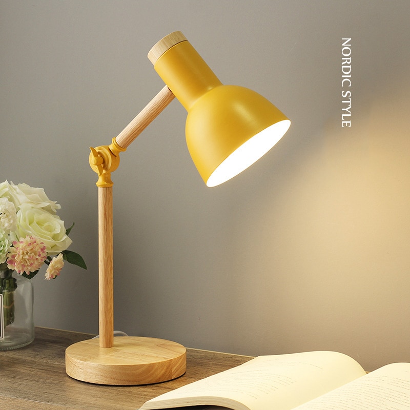 Nordic Wooden LED Desk Lamp