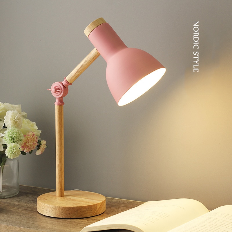 Nordic Wooden LED Desk Lamp