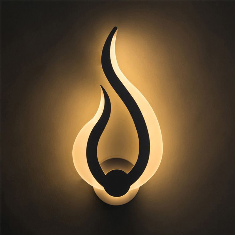 Modern Flame Shaped LED Wall Light