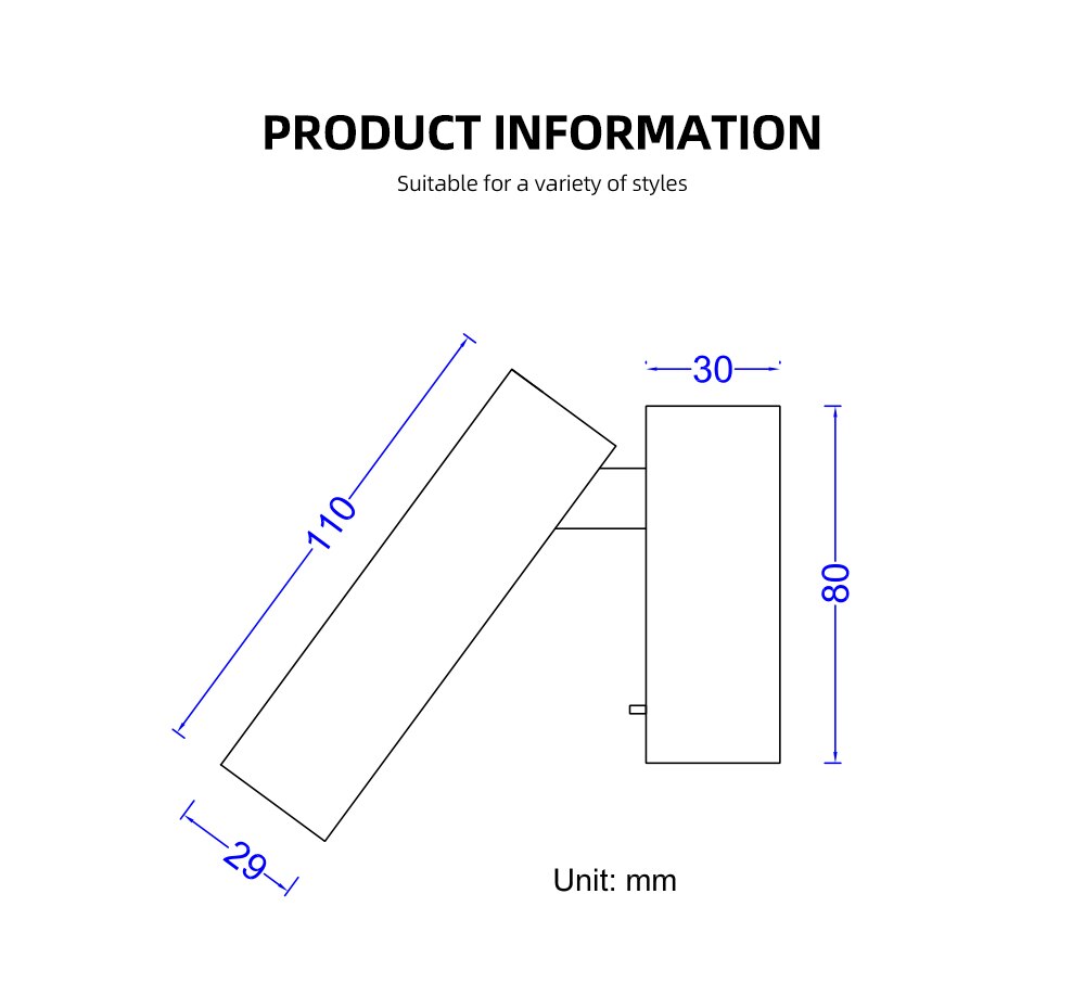 Wall Mounted Reading LED Lamp with Switch