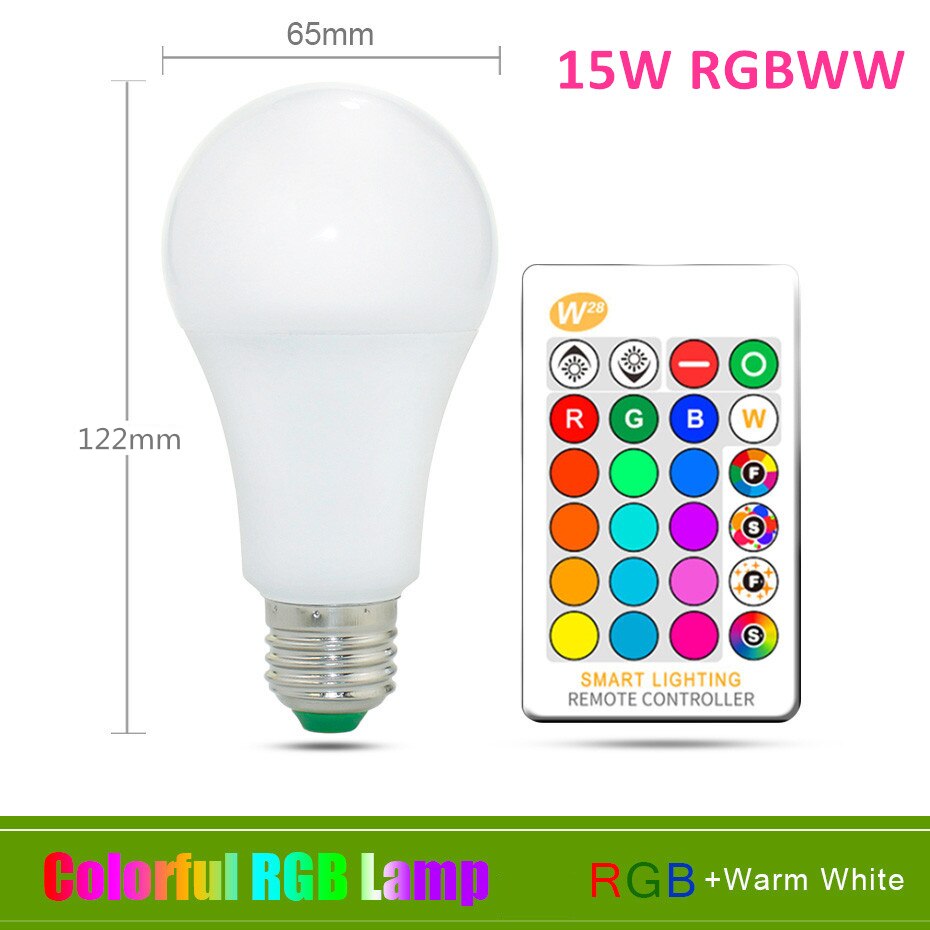 15W RGB, Warm White