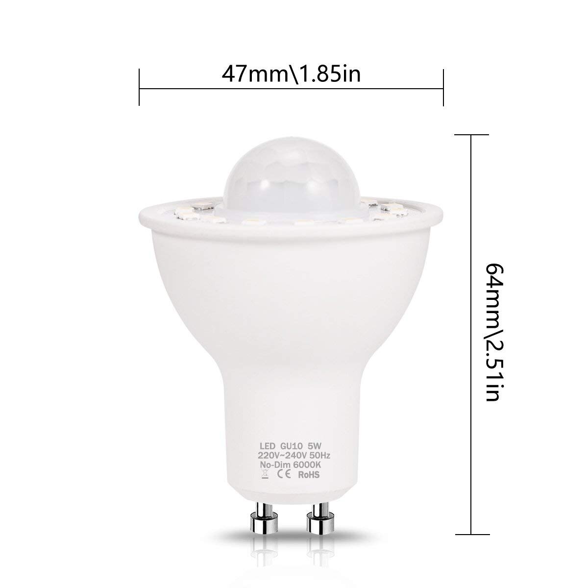 GU10 LED Bulbs with Motion Sensor