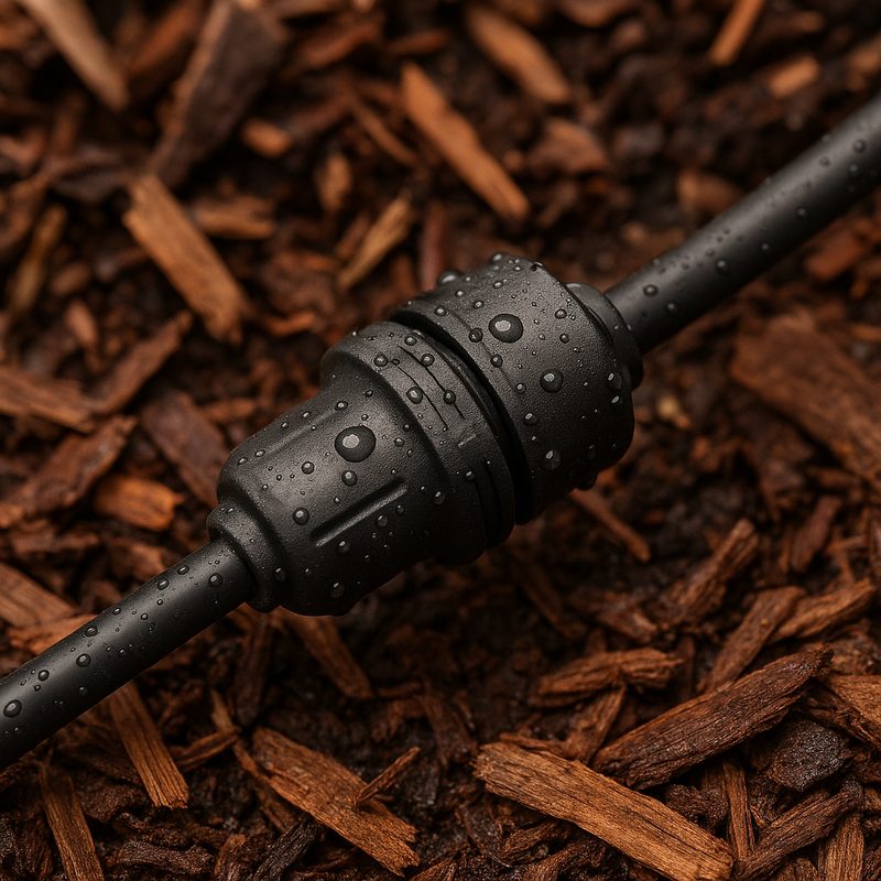 Waterproof wire connector splice for landscape lighting cables